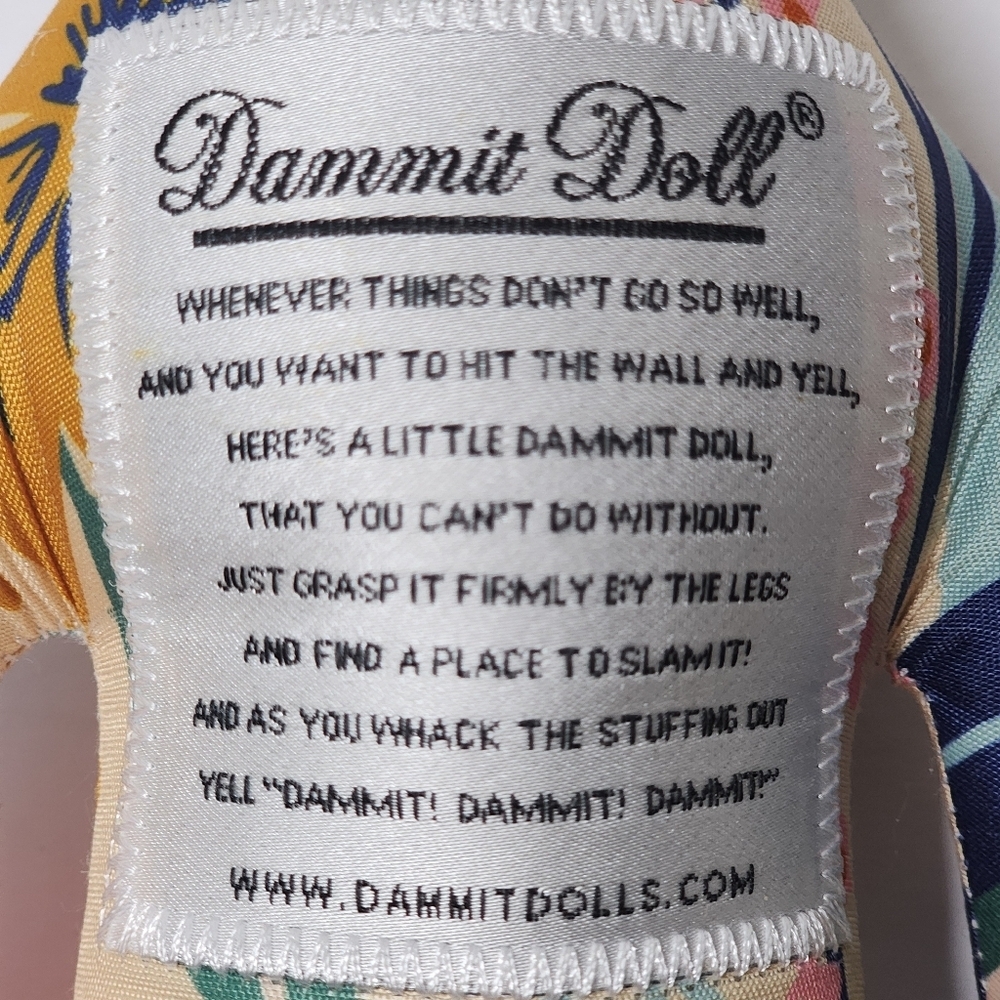 Dammit Stress Relief Squishy Doll Gag Gift 12 Inches Tall Multi Color - Picture 4 of 6